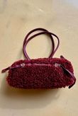 Hicks Shearling Barrel Bag Burgundy